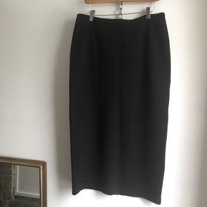 Black Merino Wool Skirt